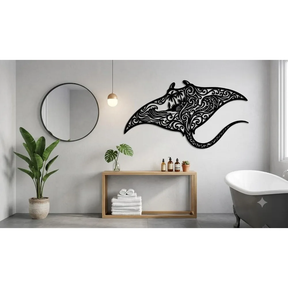 Brand Tribal Manta Ray Metal W - مراجعة Home Decor Brand وسعره