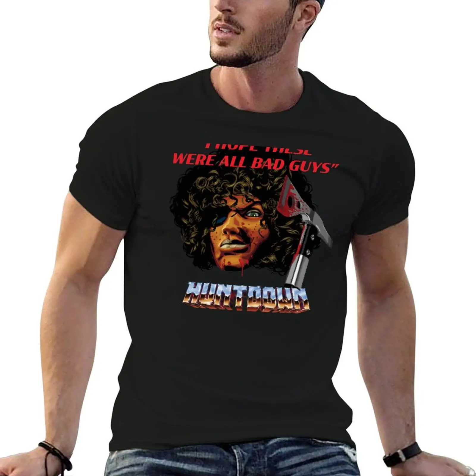 Camiseta Huntdown – Anna Conda con estampado de Tomahawk, camiseta de algodón para hombre, camisetas de algodón de alta calidad para hombre, paquete de camisetas de algodón