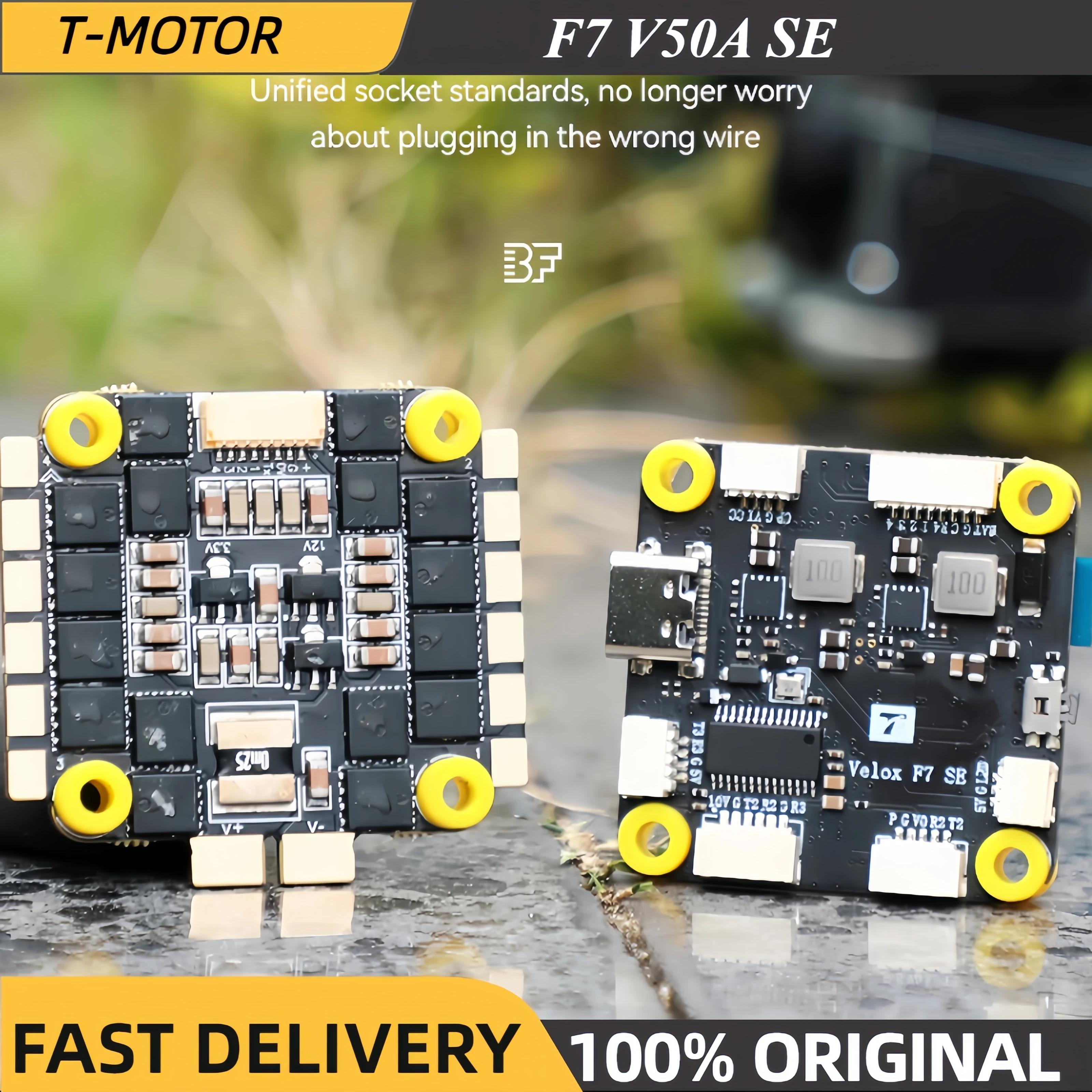 T-MOTOR F7 Stack-Velox CINE F7 FC+V50A SE 4-in-1 ESC MCU: STM32F722