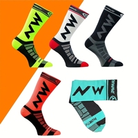 1/3/5 Pairs of Men's Mid-Calf Sports Socks, Fitness Compression Socks, Non-Slip and Breathable, Spring and Summer High-Top Sports Socks for Men, Autumn Couple Style Comfortable Mid-Calf Socks, Suitable for Daily Activities, Basketball Socks, Football Socks, Outdoor Running Socks, Hiking Socks, Cycling Socks, Mountaineering Socks