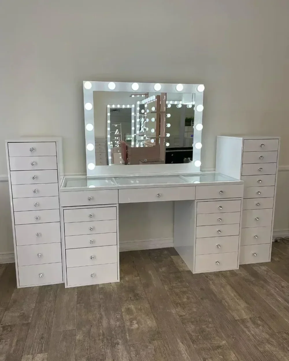 Dressers, with Mirror and Drawer, Modern Makeup Vanity Dressing Table, Economic Makeup Dressers, Bedroom Furniture