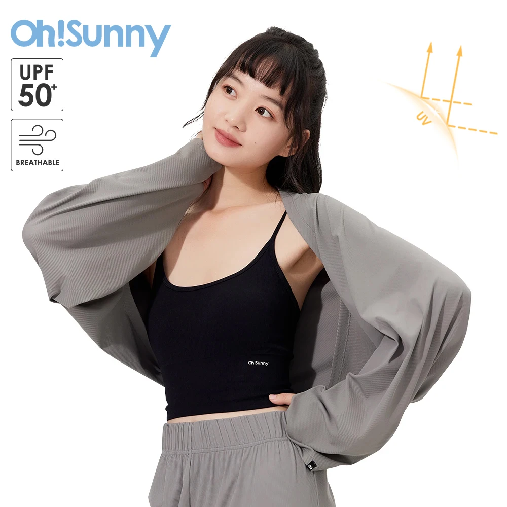 OhSunny Arm Sleeve Sun Protection Women Anti-UV Upgraded Fiber Shawls Sunscreen Beach Shawl for  Summer Outdoor Cycling Driving