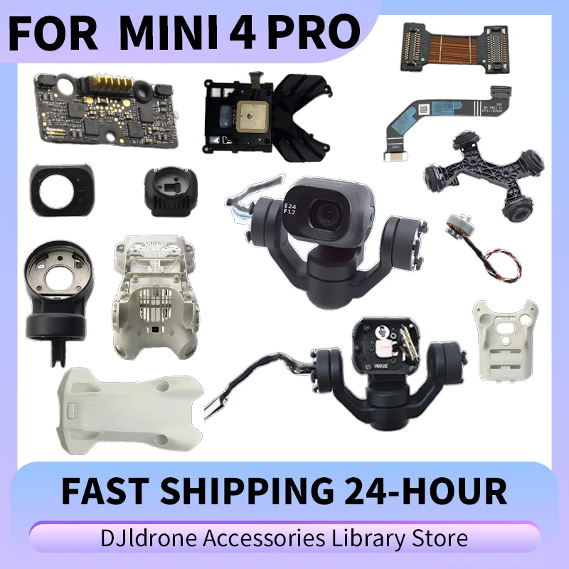 

Оригинальная плата ESC, GPS-плата, GPS-кабель, корпус двигателя, камера с панорамированием и наклоном, кронштейн и т. д. для запасных частей DJI Mini 4 Pro