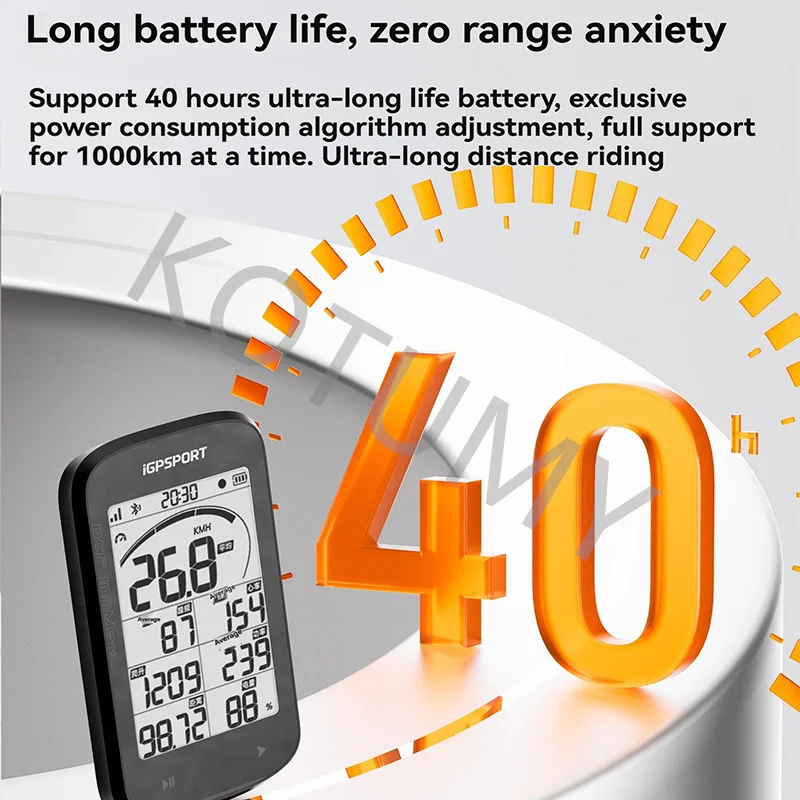 Bicycle wireless speedometer, route navigation, Bluetooth GPS, bicycle computer, bicycle odometer