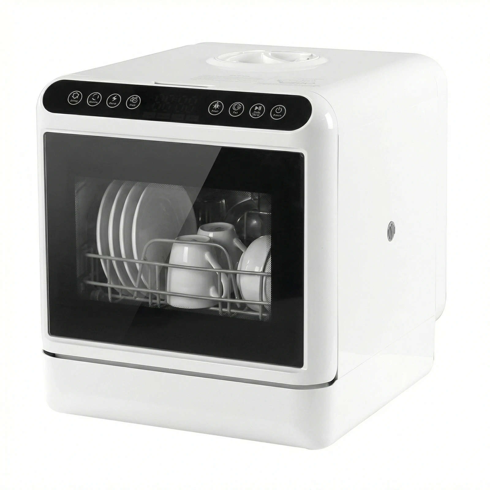 Countertop Dishwasher with 6L Built-in Water Tank Portable Dishwasher No Hookup Needed 360° Dual Spray for Apartments& RVs