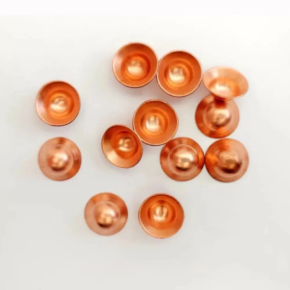 Leak‑proof Seal Copper Copper Pipe End Cap Dome Shape Flared Design Flared End Cap Refrigerator Pipe Cap Cooling Equipment