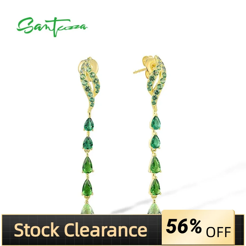 

Женские серьги-гвоздики из серебра 925 пробы, с зеленой шпинелью и стеклом