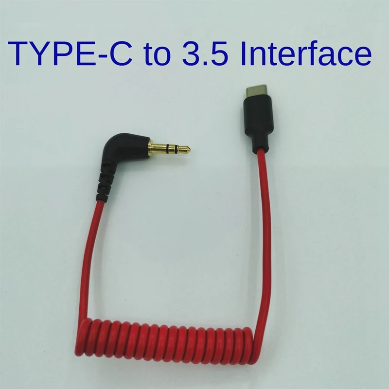 Cavo da USB C a 3.5mm per RODE Wireless Go II, cavo Audio adattatore DAC AUX maschio TRS ad angolo retto arrotolato