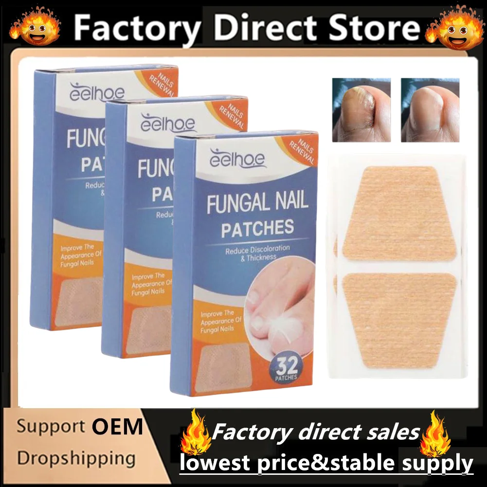 

1/2/3Box Foot Nail Repair Patch Grey Fungal Nail Thicken Soft Paronychia Infection Hand Nail Correction Sticker Ingrown Toenail