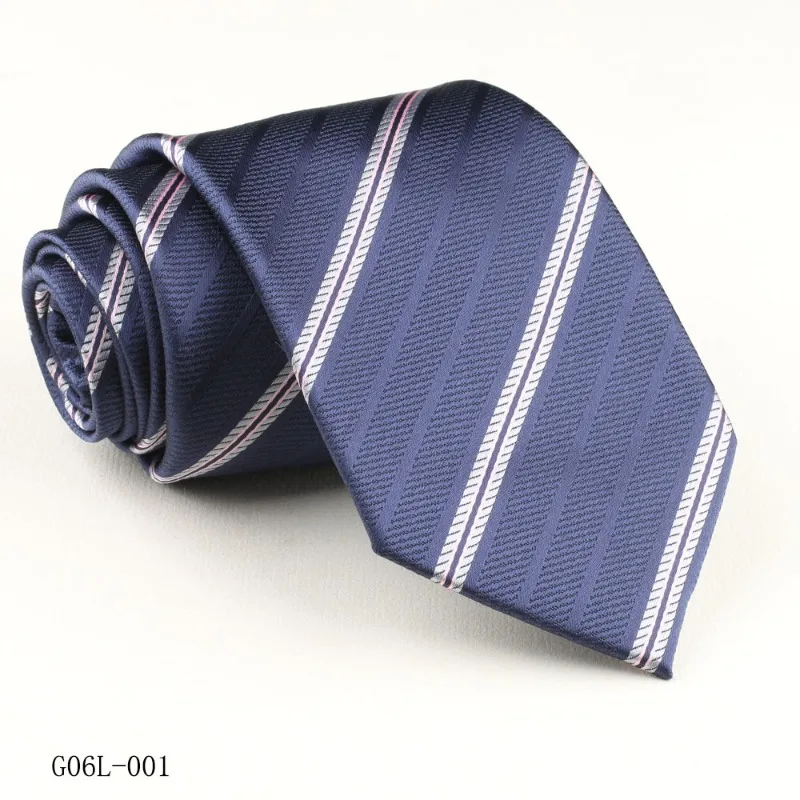 8CM Men's Necktie Cravat Classic Polyester Ties For Man Wedding Business Party Striped Jacquard Neck Tie Ascot Gentlemen Gift