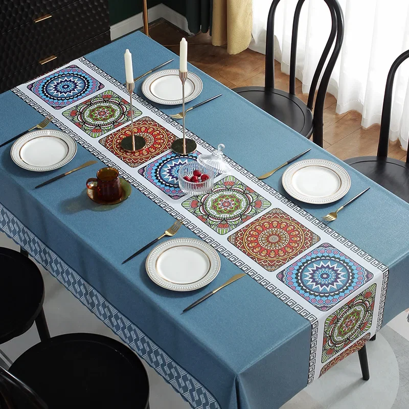 

1462xue Tablecloth Waterproof Oil Proof No Wash Dining Table Cloth Table Cloth High-end Coffee Table Cloth