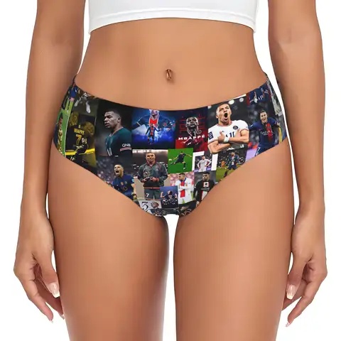 K-Kylians French Footballer M-Mbappes Brief Panties for Women Comfort Stretch  Underwear
