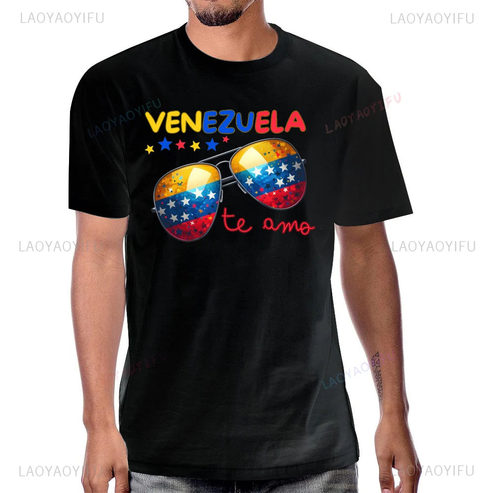 Venezuela Flag Vintage Style Tshirt Casual Fashion Streetwear Hip Hop Short Sleeve Man T Shirt Breathe Comfort Unisex T-shirt - Image 2