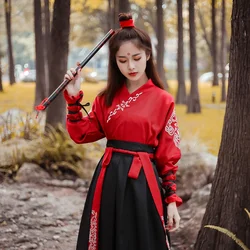 Hanfu kobiety dynastii Tang starożytnej kostiumy Hanfu sukienka chiński Folk taniec szermierz tradycyjne wróżka Hanfu Hombre Cosplayханьфу