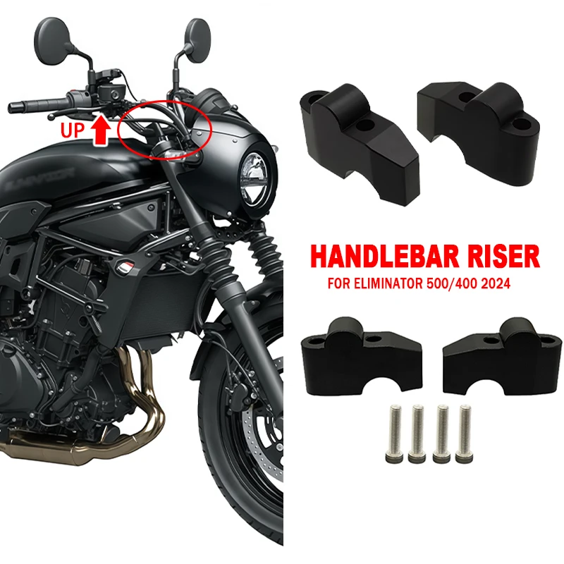 

Аксессуары для Kawasaki Eliminator 500 Eliminator 400 ELIMINATOR 400 500 2024, крепление на руль, подъемный зажим на руль, расширенный