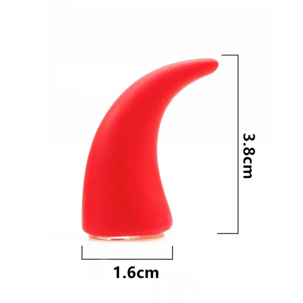 2Pcs Devil's Corner Small Cow Horn Ornament PVC Steering Wheel Decoration Car Dashboard Ornaments Car Interior Accessories