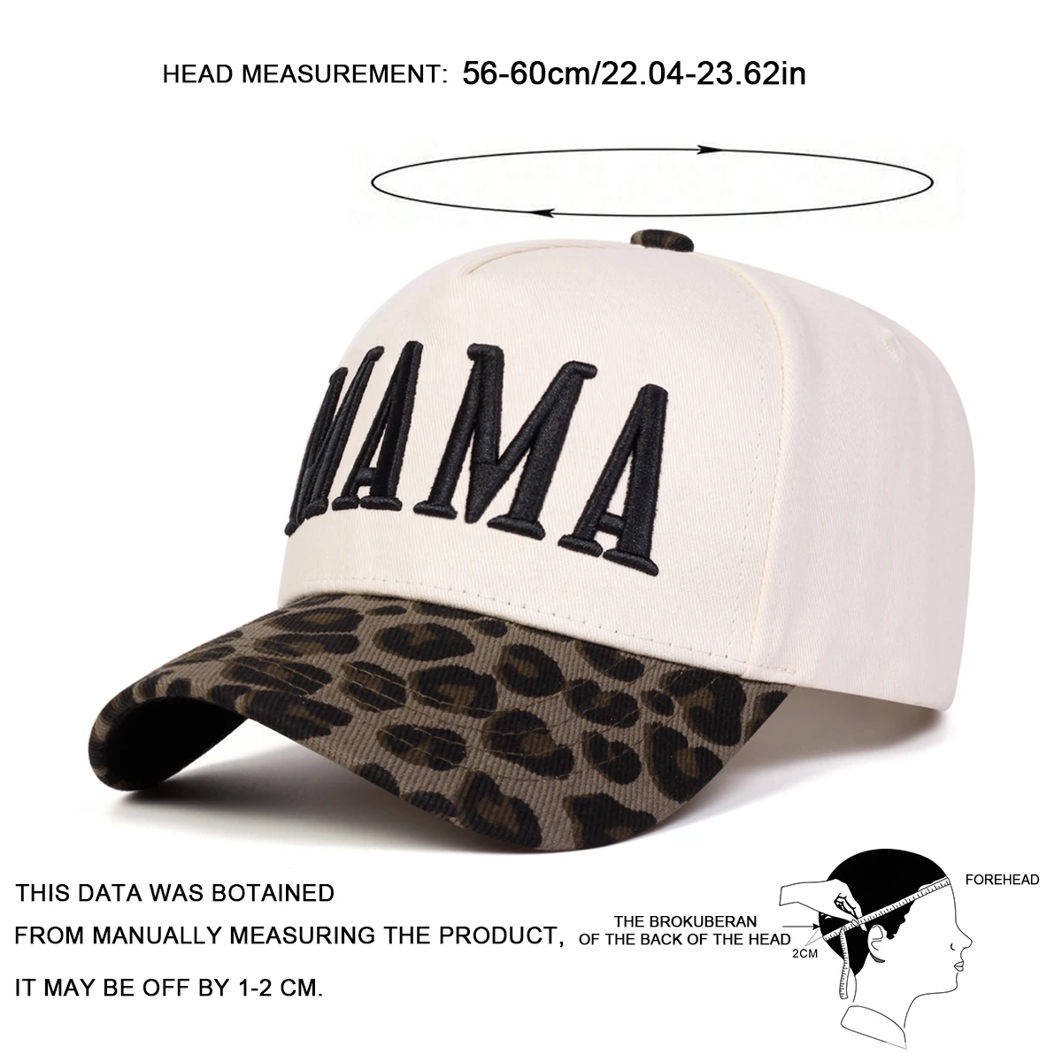 Unisex MAMA Stickerei-Baseballkappen für Frühling und Herbst, verstellbare Freizeithüte für den Außenbereich, Sonnenschutzhut, Sportkappe – Detail 6