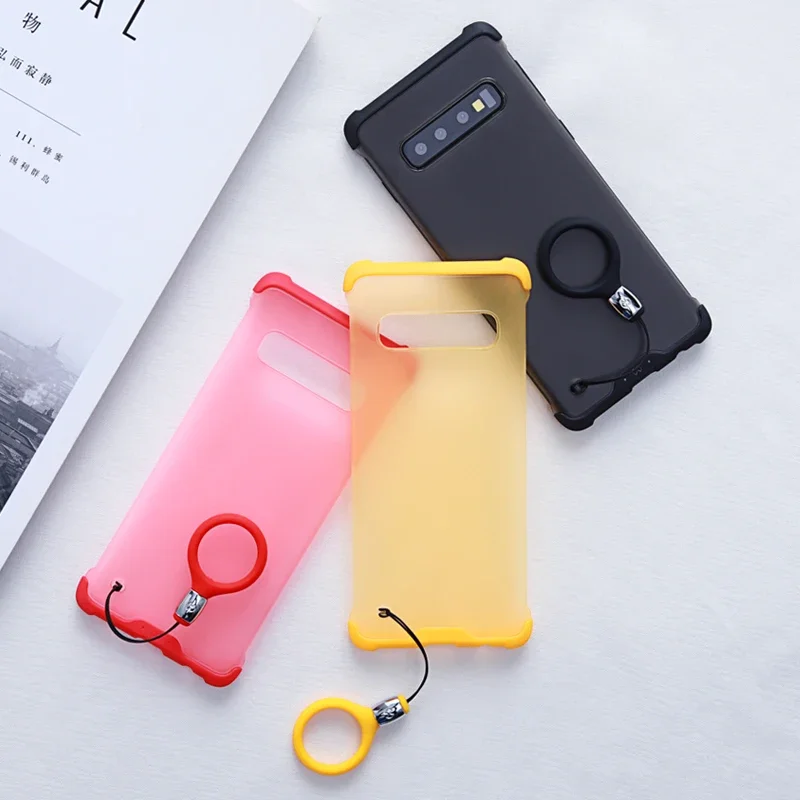 For Samsung Galaxy S10 Plus Case Airbags Bumper Shockproof Case Xundd Candy Color Portective Cover for Galaxy S10 Silicone Rope