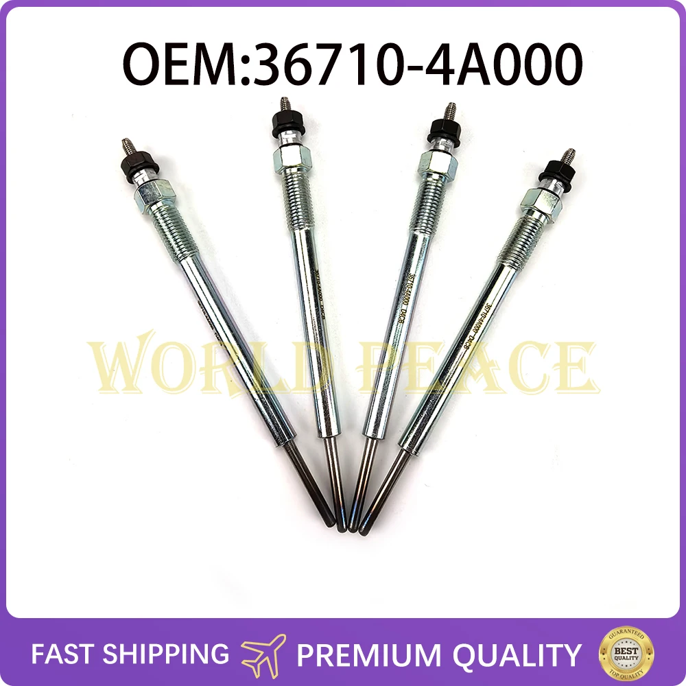 

4PCS 36710-4A000 36710-4A100 Diesel Heater Glow Plugs For Hyundai KIA Sorento 2.5L 2003-2009 367104A000