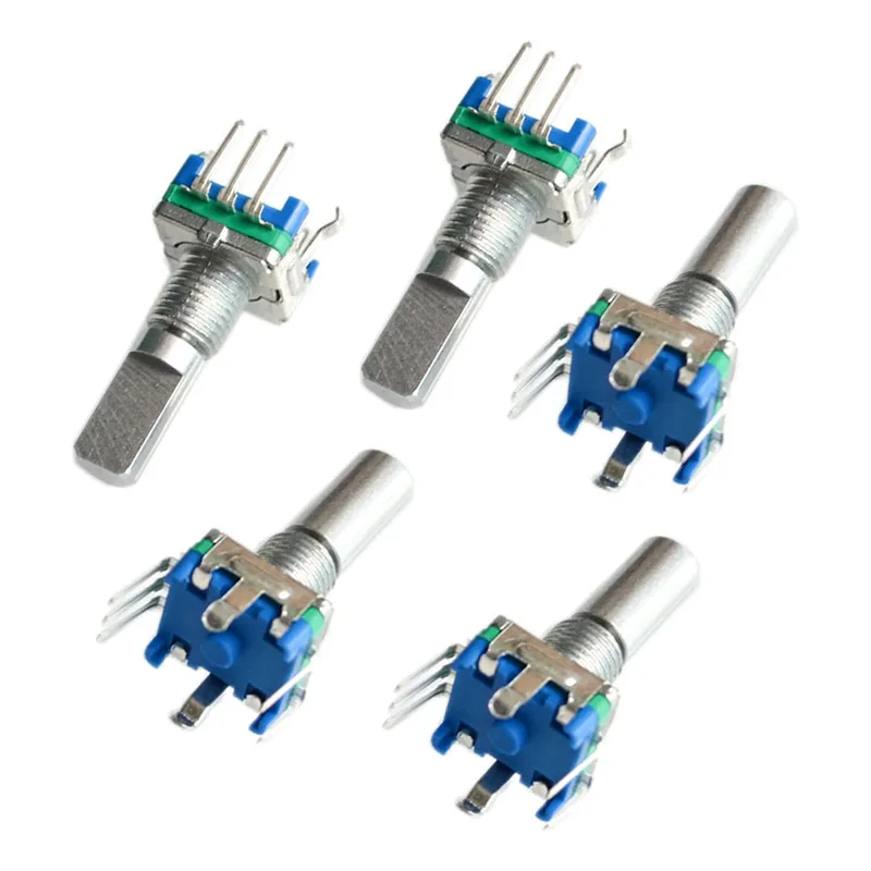 5 قطعة/الوحدة الروتاري التشفير التشفير التشفير التبديل/EC11/الصوت الجهد الرقمي مع التبديل خمسة دبوس مقبض طول 20 مللي متر