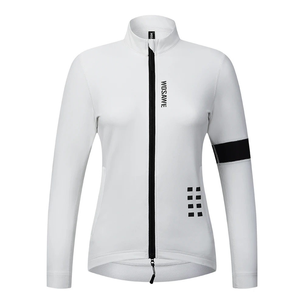 WOSAWE Women Cycling Jerseys Winter Thermal Fleece Long Sleeve Coat Riding Bike Jacket Ropa Ciclismo Cycling Gym Clothes