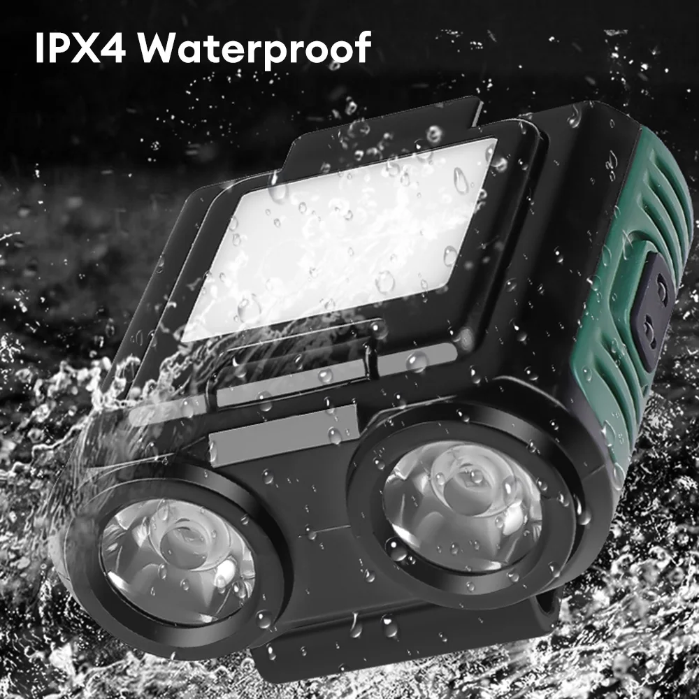 Small Portable Induction Cap Clip Headlamp USB Rechargeable Headlight Led Head Torch Head Flashlight for Camping Fishing Lantern