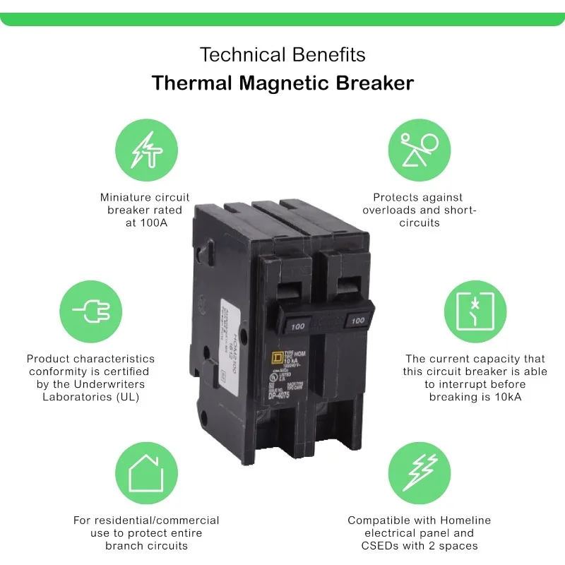 Square  HOM2100CP Homeline 100-Amp Two-Pole Circuit Breaker