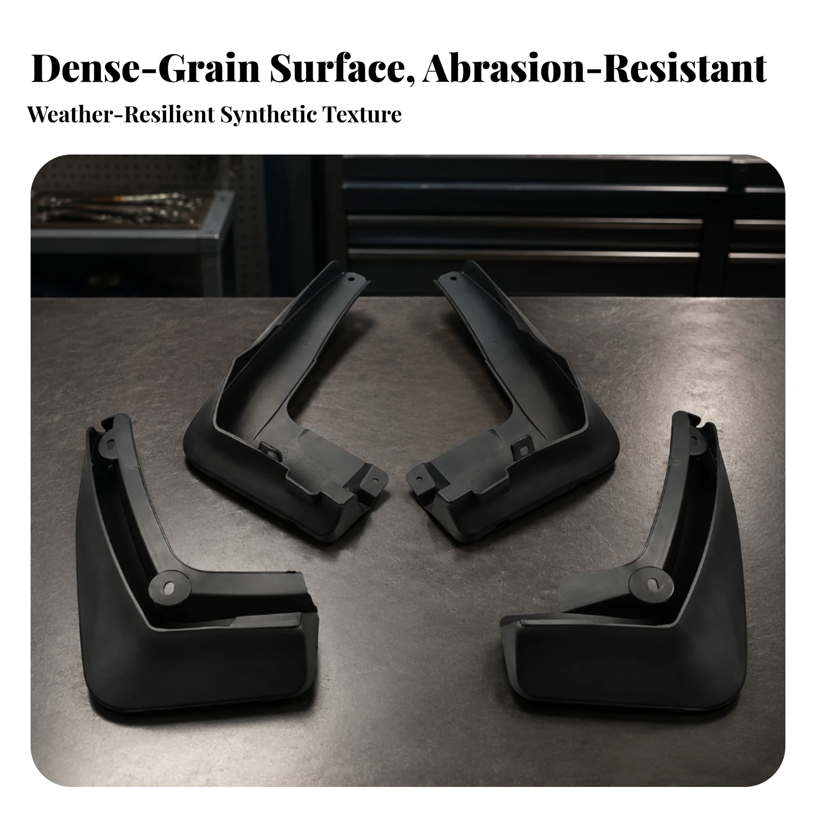 4 Pieces Automotive Mud Flap Wear-Resistant Car Splash Guard Mud Flap Contoured Auto Accessory Low-Profile for Drivers
