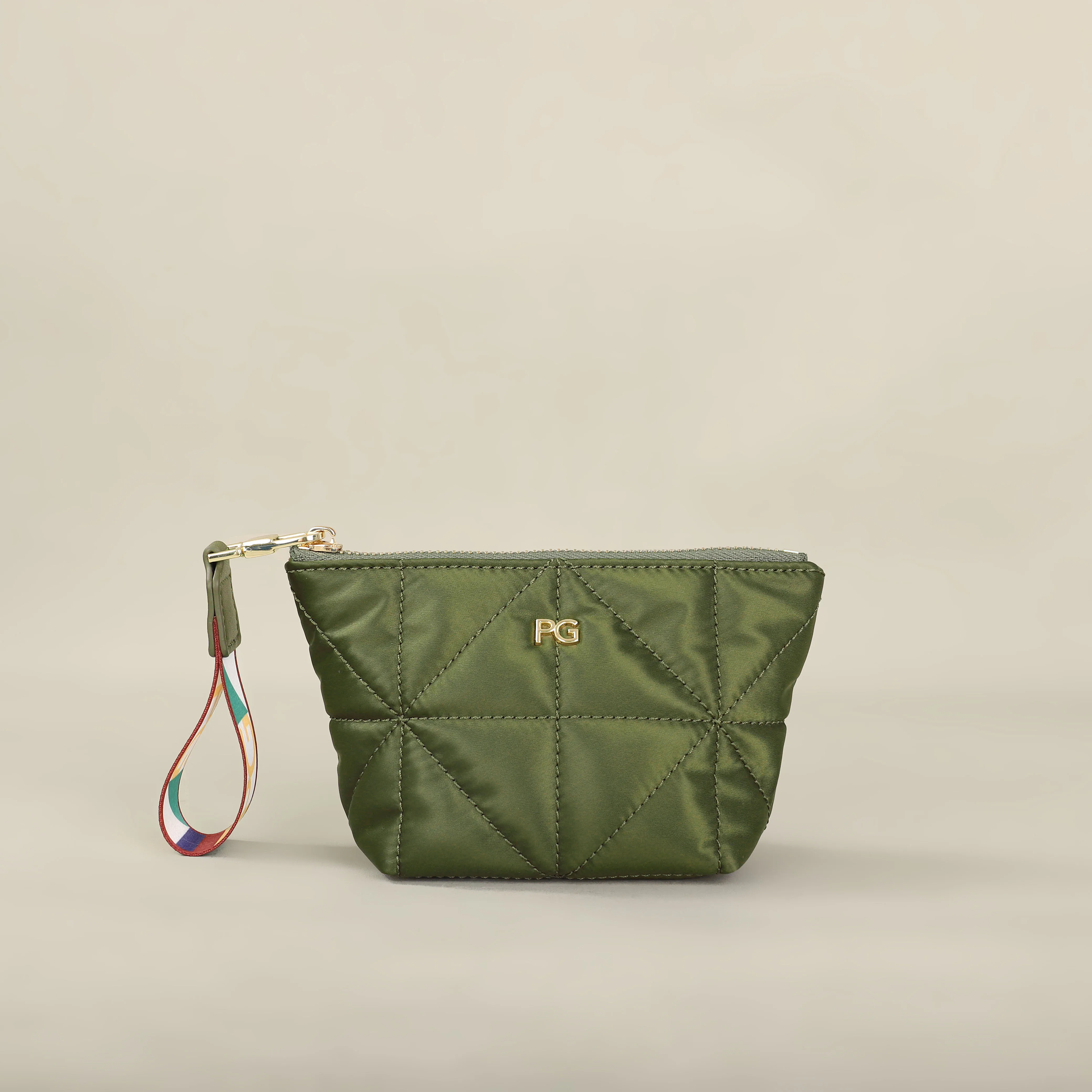 

PG 2025 Nylon Change Bag Closed Small Waterproof Cosmetic Bag with Printed Zipper