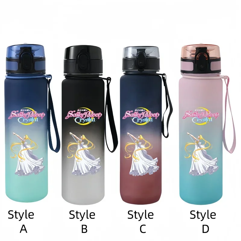 Sailor Moon 650ml Fitness and Sports Drinking Plastic Anti-drip Water Bottle Aino Minako Children and Students Capacity