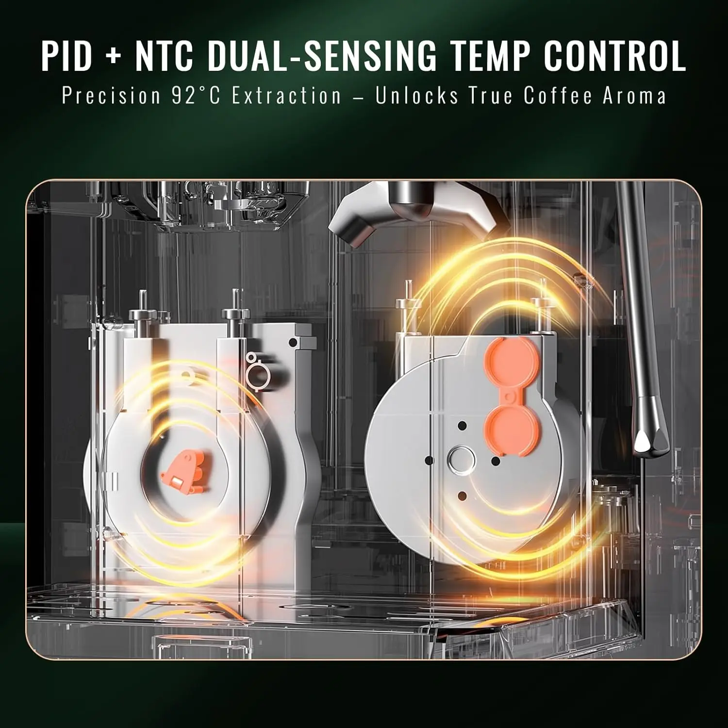 Macchina per caffè espresso con macinacaffè, macchina da caffè da 20 bar con montalatte per la casa, macchina da caffè all-in-one in acciaio inossidabile