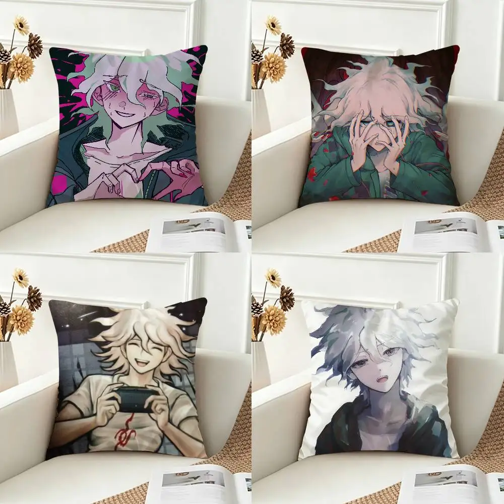 Nagito H-Hajime Komahina Double-sided Printed Square Decorative Cushion Cover for Sofa Living Room Home Decor