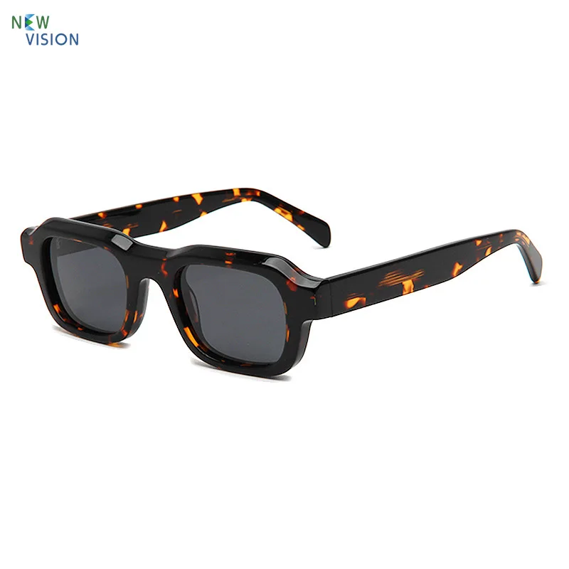 

Retro Square High-end Women Small Frame Sunglasses Fashion 3D Thick Acetate Outdoor Sports Fishing Polarized Sun Glasses for Men