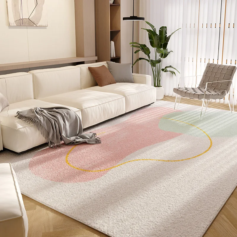 

Cream Style Simple Carpets for Living Room Rregular Rugs for Bedroom Large Area Cloakroom Carpet Non-slip Balcony Porch Door Mat