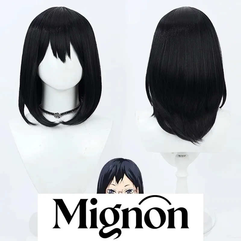 

Хайкю!! Парик для косплея Shimizu Kiyoko, черный боб, подарок на Хэллоуин