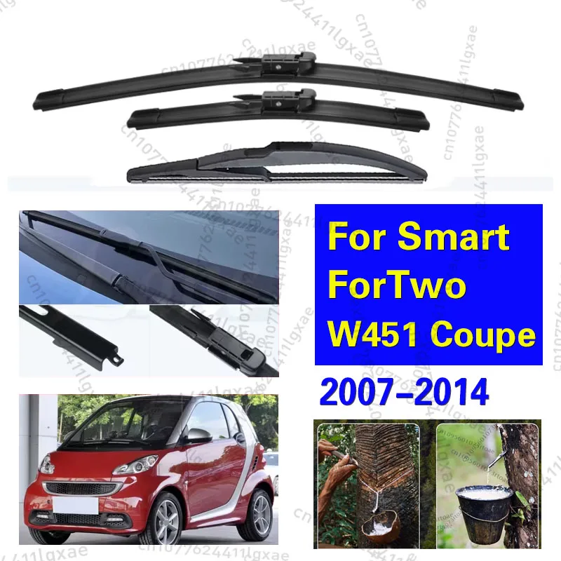 

Windshield Windscreen Wiper Blades For Smart ForTwo W451 Coupe 2007 - 2014 Front Rear Window Set 2008 2009 2010 2011 2012 2013