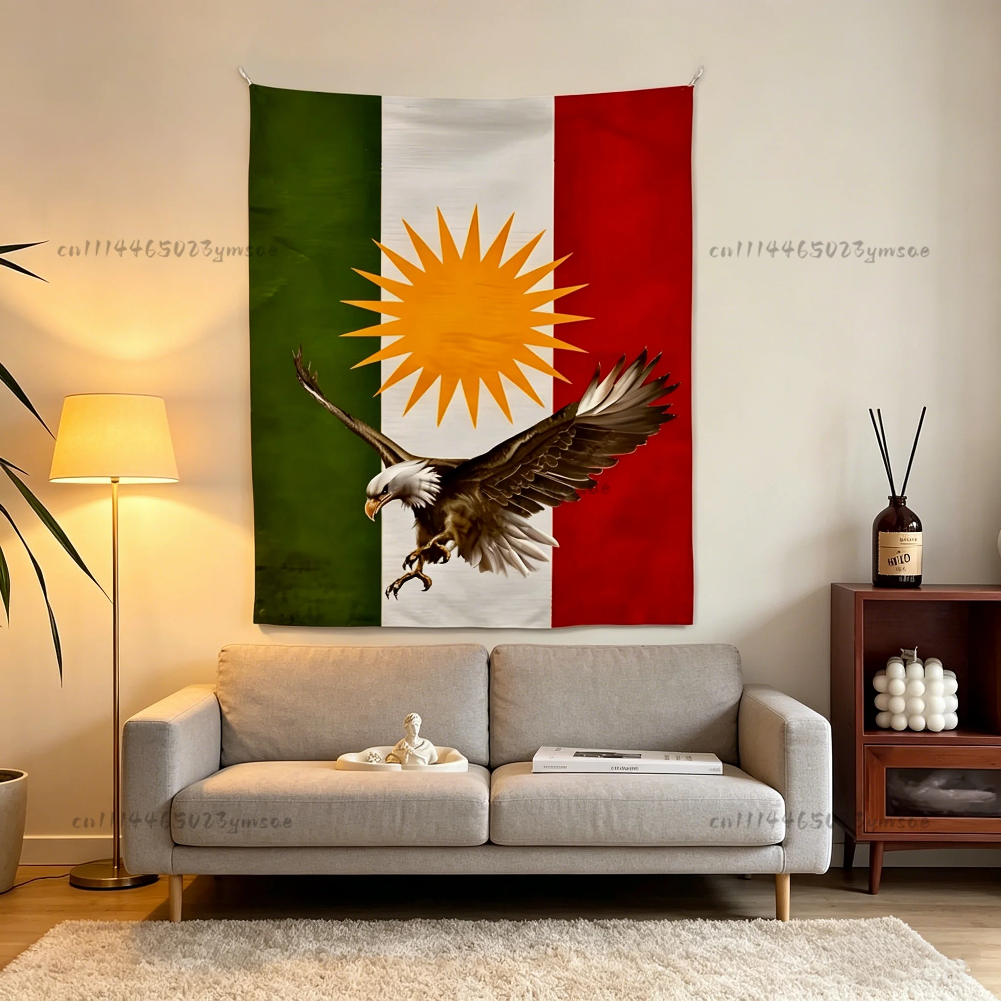 Aesthetic Tapestry K-Kurdistan Pattern M-MuhammadS Clear HD Flags Headboard Bedroom Background Cloth Wall Art Banners Home Decor