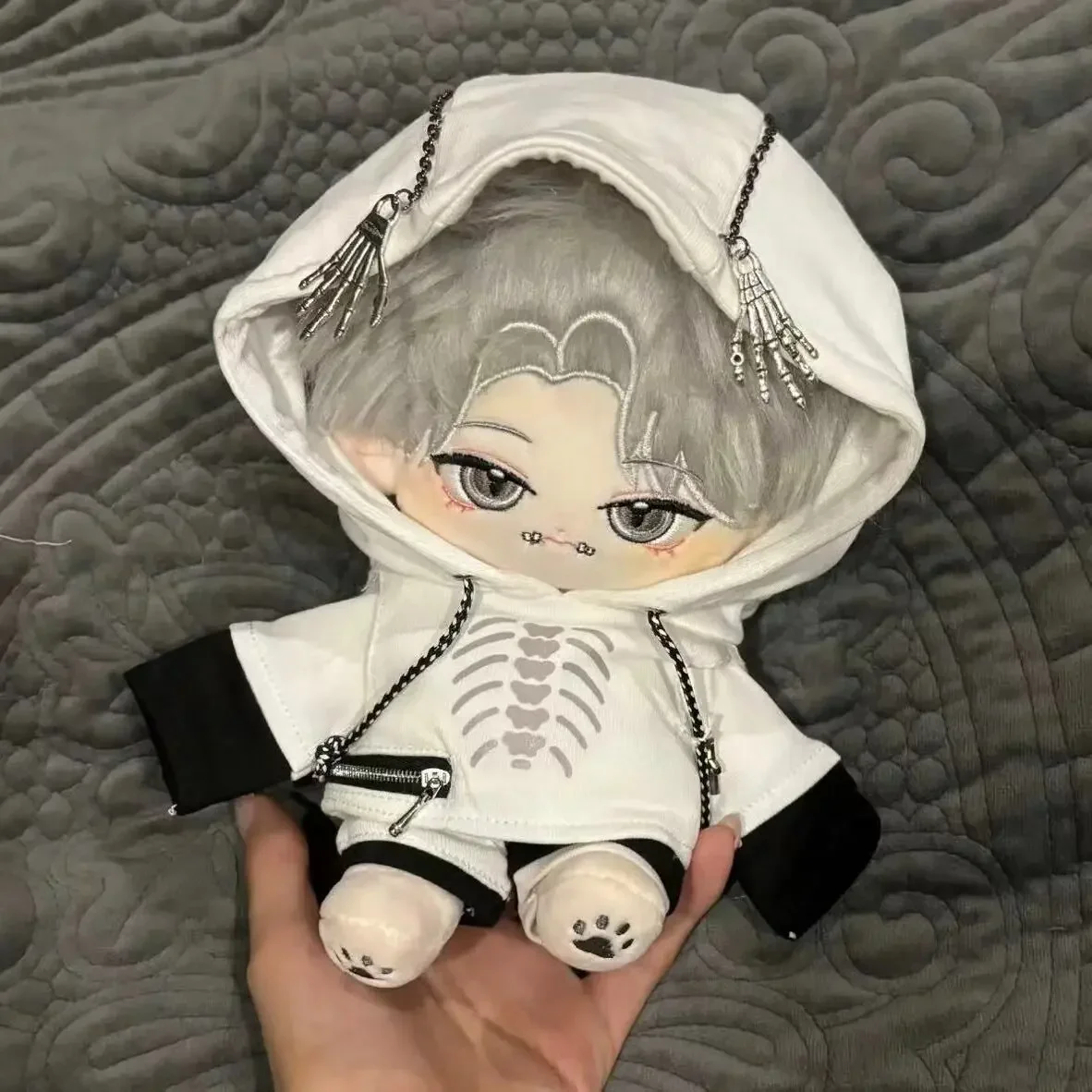 20cm NEW Anime Identity V Embalmer Aesop Carl Cosplay Plush Doll Body Dress Up Clothes Outfit Stuffed Figures Birthday Gift