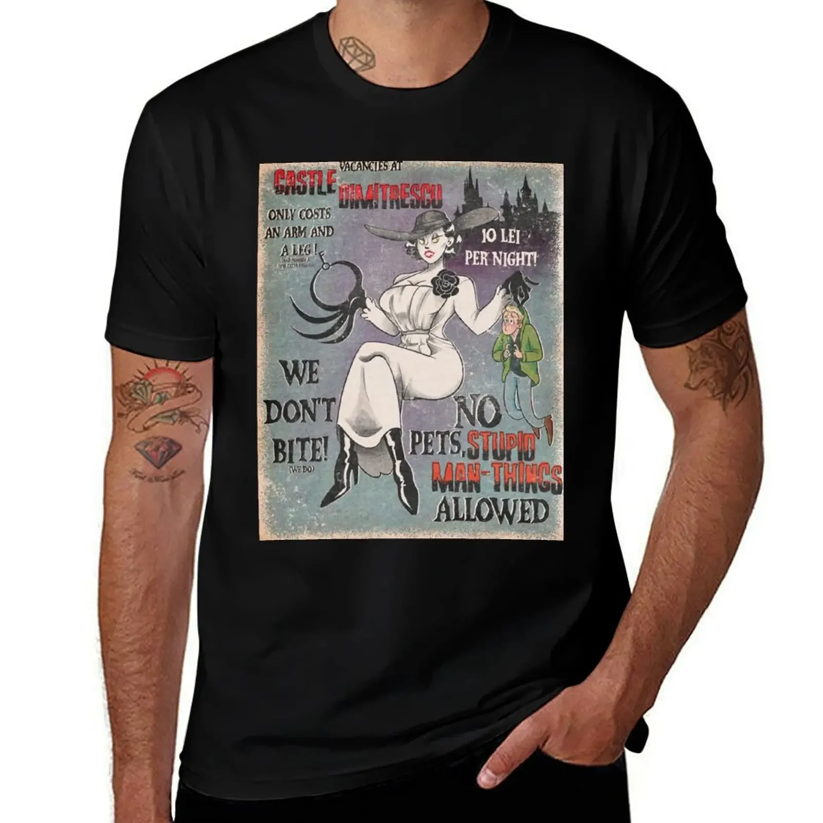 Castle Dimitrescu Vacancies T-Shirt oversizeds cheap stuff summer clothes designer t shirt men