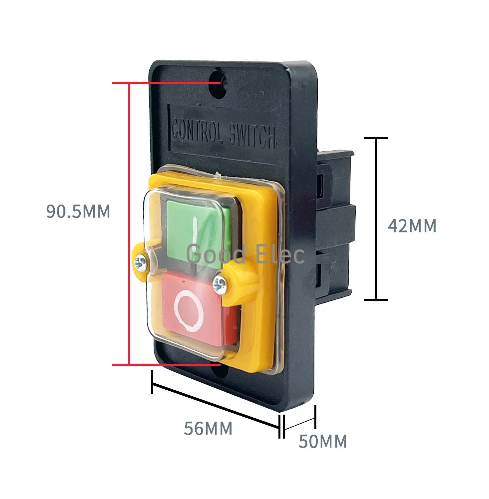 KAO-5H KAO-5M KAO-5MX 10A 380V for Cutting Machine Bench drill SwitchWaterproof Push Button Switch Power On/ Off Switch KAO-5