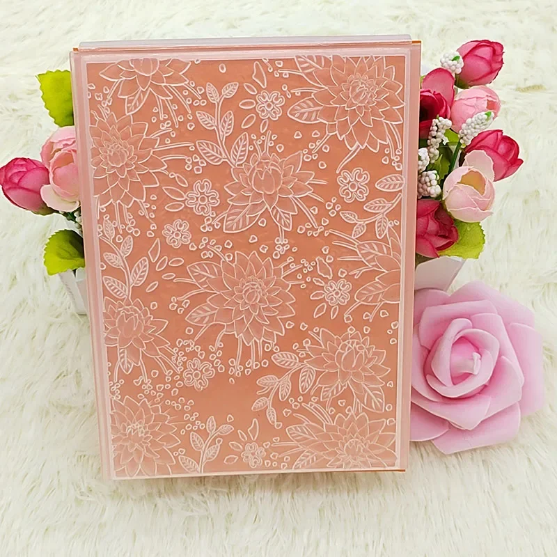 Chrysanthemum Field 3d Relief Folder For Handmade Brick Wall Cobblestone Leaves And Letter Background Greeting Card Scrapbook 20