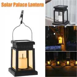New Solar Palace Lantern Garden Lamp LED Candle Light Floor Light Outdoor Camping Lantern Lawn Garden Decor Landscape Lights