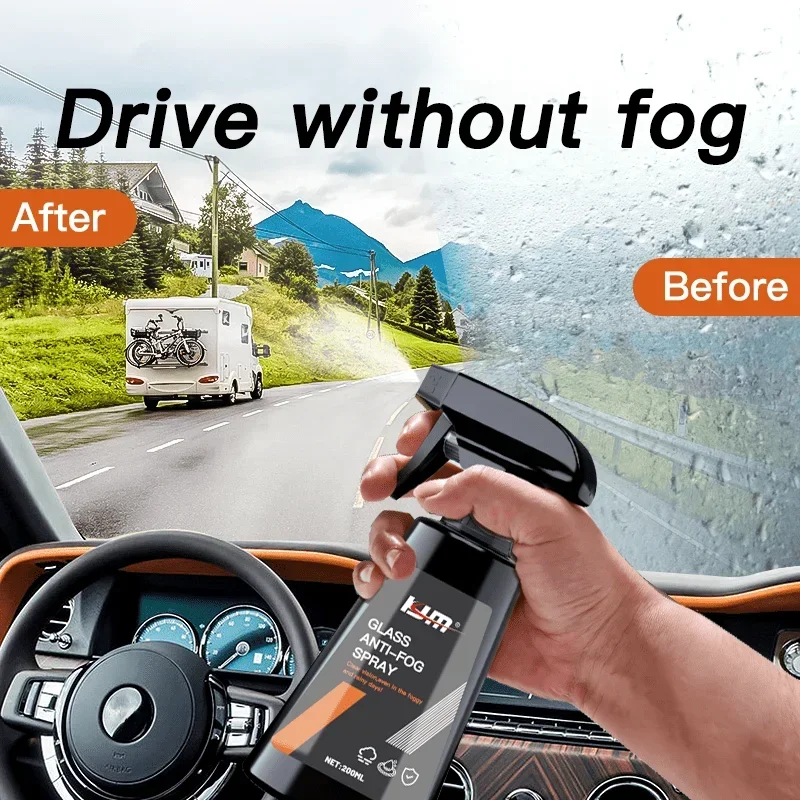 

200Ml Glass Anti-Fog Spray, And Anti-Rain Spray for Car Windshields Rearview Mirrors - Prevents Fogging, Improves Visibility