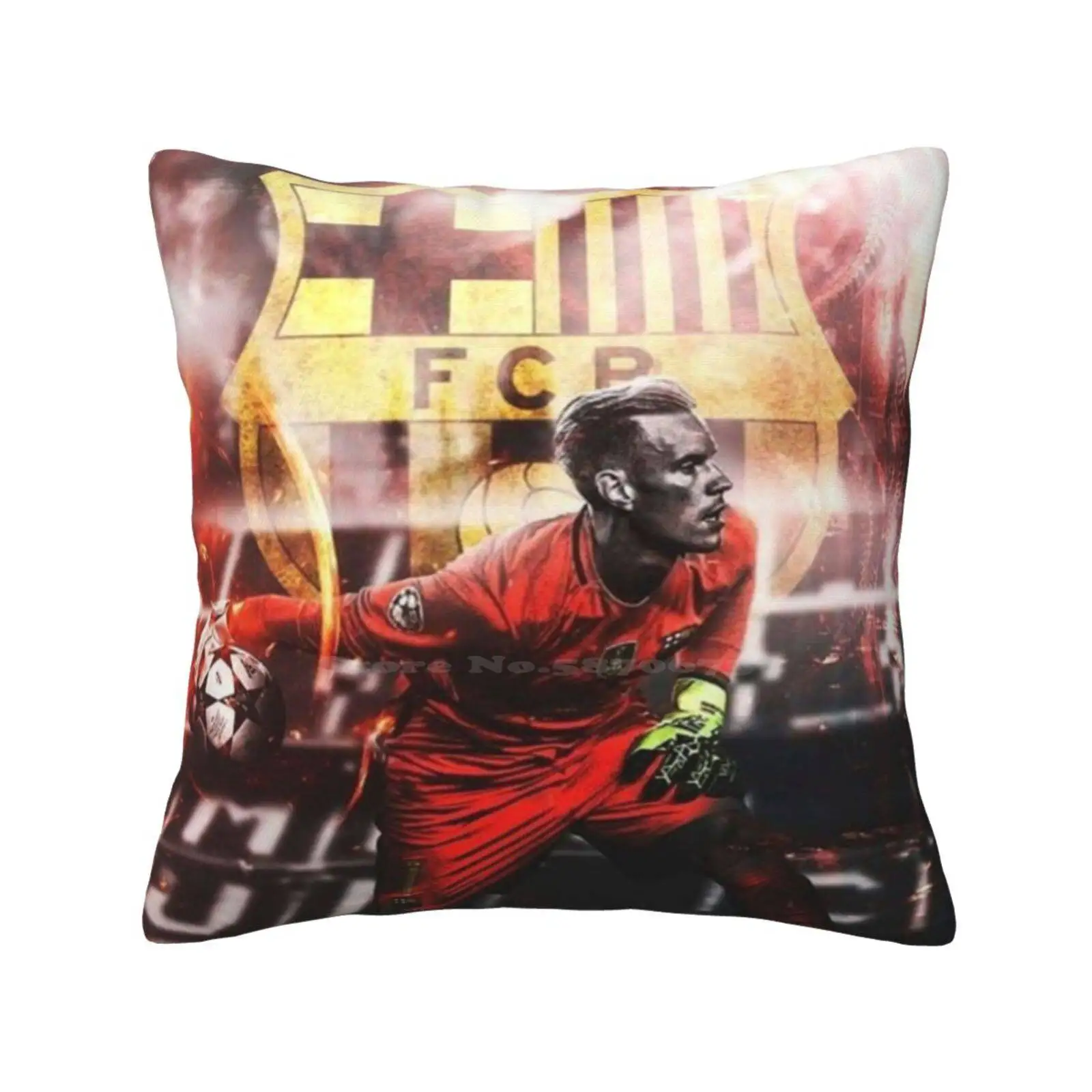 Stegen Wallpaper Illustration Pillow Cover Hug Pillowcase Marc André Ter Stegen Marc Andre Ter Stegen Ter Stegen Art Ter Stegen