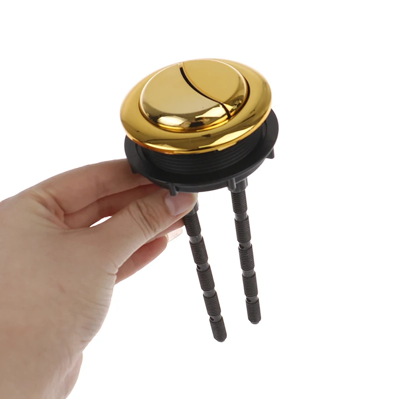 Dual Flush Toilette Tank Gold 48mm/58mm Button Runde Form Wc Push Tasten
