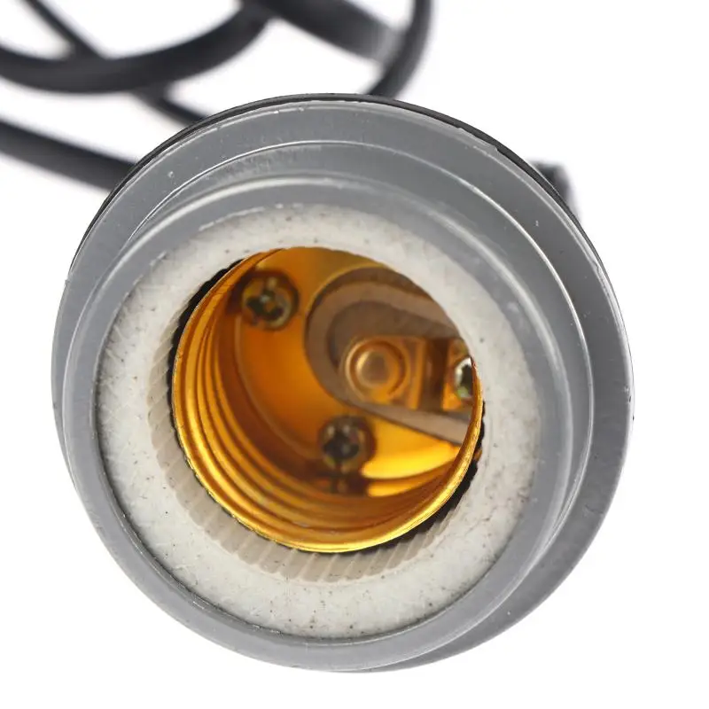 E27 Pet Reptile Spiral Socket Heating Lamp Holder with Adjustable Power Cord and Switch for Terrarium Lighting
