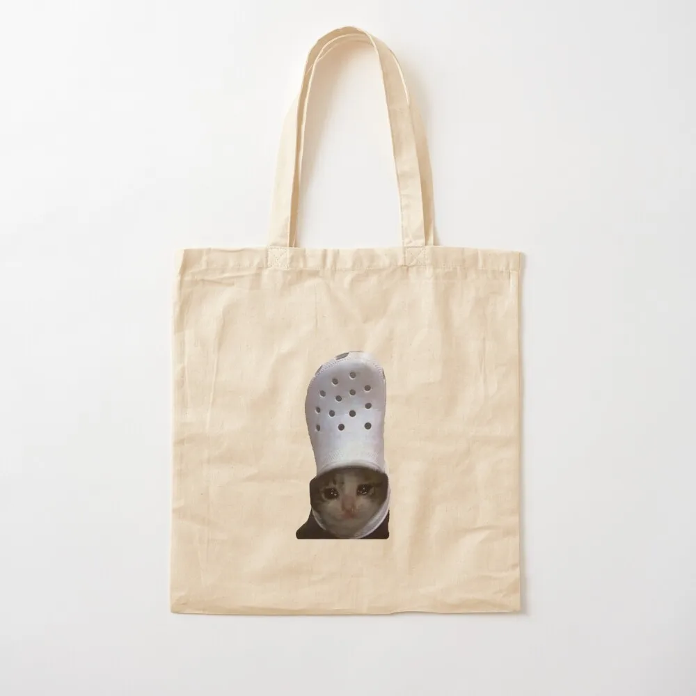

sad cat with crock hat Tote Bag bags for women tote bag women ecological bags Women's bag