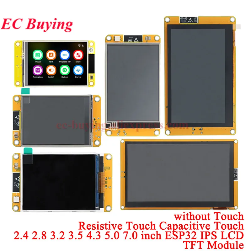 placa-de-desenvolvimento-esp32-s3-para-arduino-lvgl-wifi-ble-com-tela-lcd-tft-de-24-28-32-35-43-5-e-70-polegadas-240-320-com-touchscreen