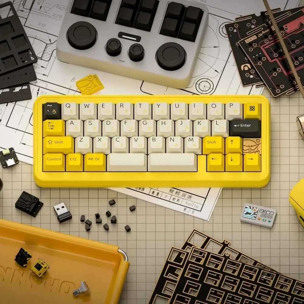 Custom Jenny40 Mechanical Keyboard Kit 40 Layout Hot Swap Tri Mode Wireless 3D Printing Case Customizable Portable Gaming Gift