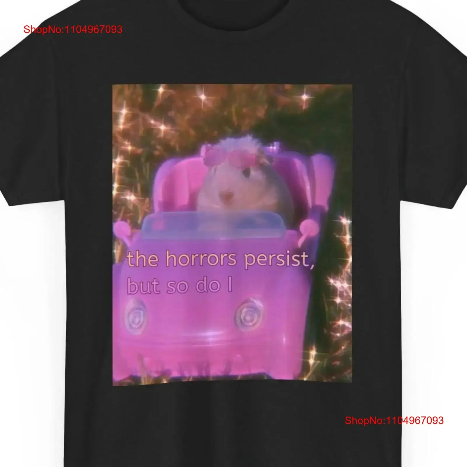 

The Horrors Persist But So Do I T Shirt vintage Washed Versatile Breathable streetwear fashion Comfortable homme